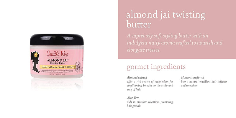Camille Rose Almond Jai Twist Butter 8 oz Black-Owned Natural Beauty Products.