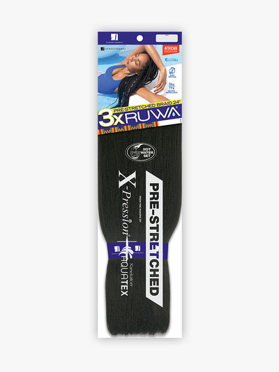Sensationnel Synthetic 3X Ruwa Pre Stretched Braid 24" Black-Owned Natural Beauty Products.
