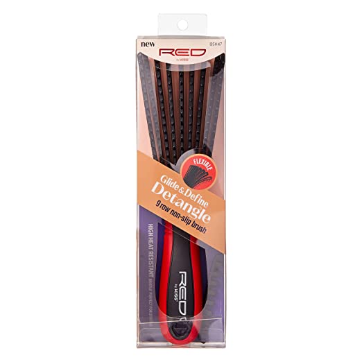 EZ Glide Detangling Brush Red by Kiss BSH47
