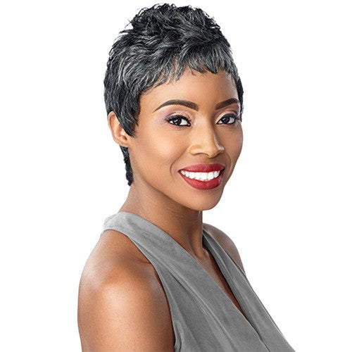 Sensationnel Salt & Pepper Human Hair Wig MONA