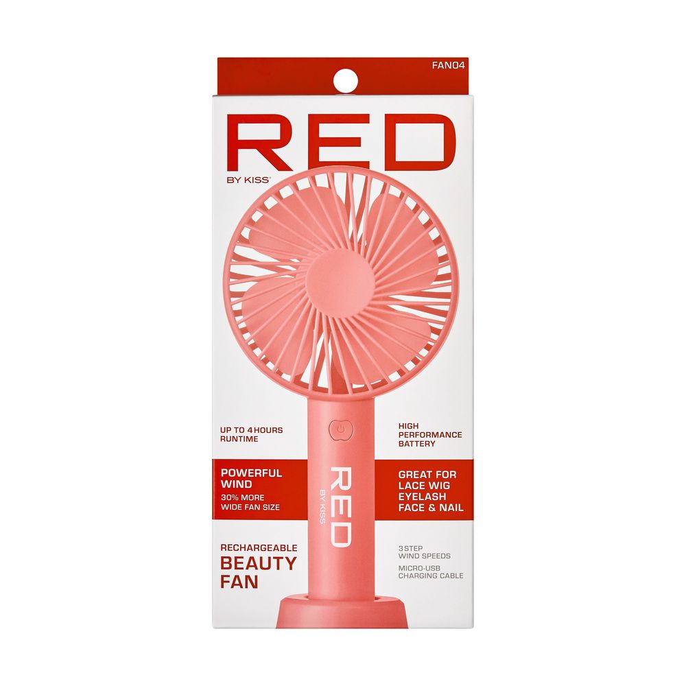 RED BY KISS - Rechargeable Beauty Fan - #FAN04 PINK