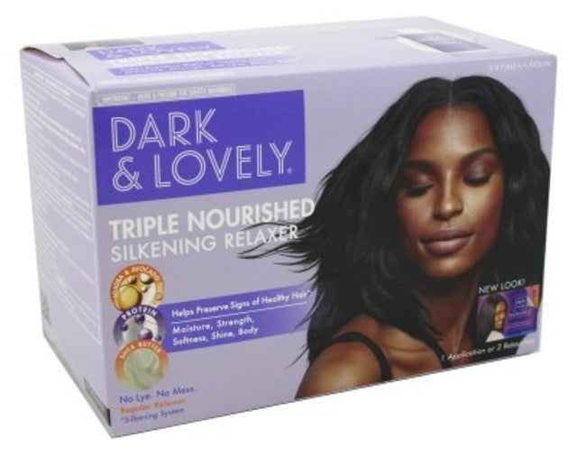 Dark and Lovely Triple Silkening relaxer
