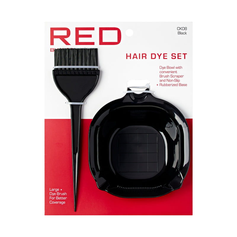 RED DYE BOWL WITH DYE BRUSH BLK CK08