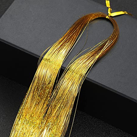 Hair Tinsel Strands Sparkling Colorful Shiny Glitter Extensions Tensile