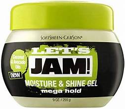 Lets Jam! Moisture & Shine Gel Mega Hold with Coconut Oil  9oz