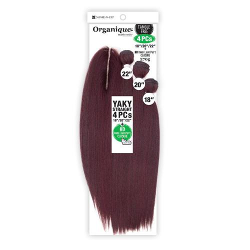 Organique Straight Yaky 4PCs 18”/20”/22” + Closure