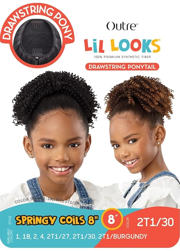 Lil Looks Drawstring Ponytail - Springy Coils 8"