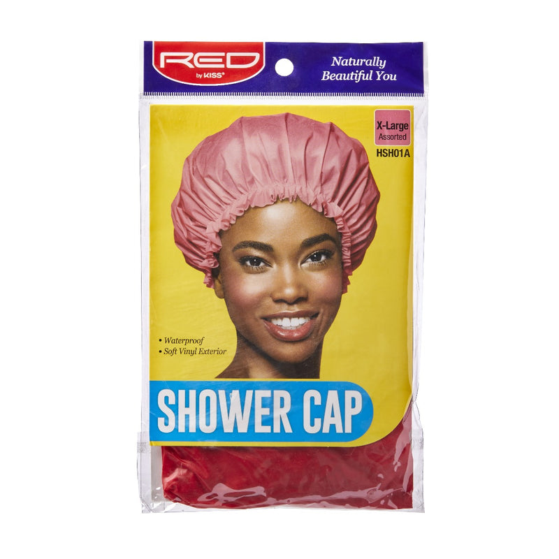 RED SHOWER CAP ASSORTED X-LARGE HSH01A