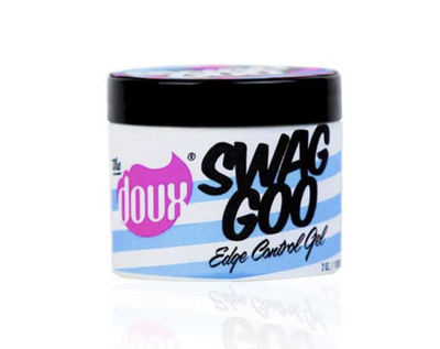 Jar of doux Swag Goo Edge Control Gel on a white background