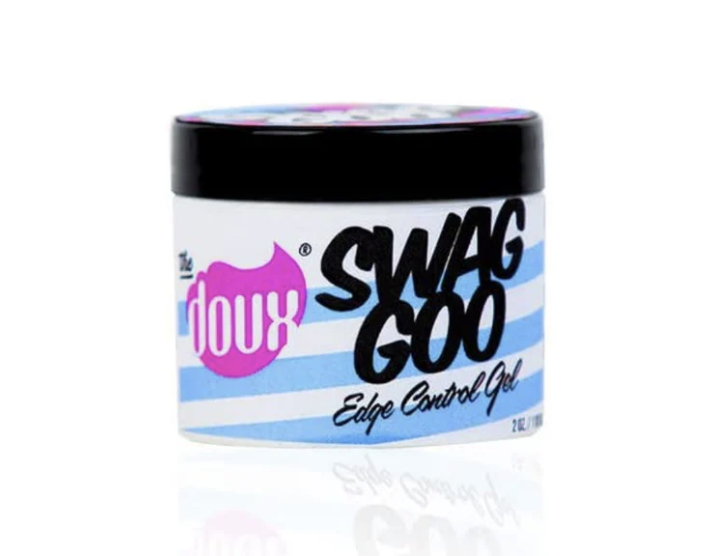Jar of doux Swag Goo Edge Control Gel on a white background