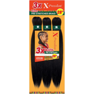 XPression Kids Braiding Hair  3X  28″  (14" Folded)