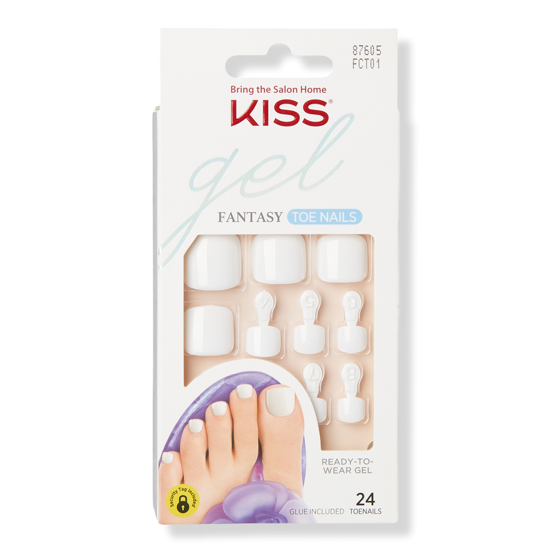 Kiss Gel Fantasy Toe Nails White FCT01