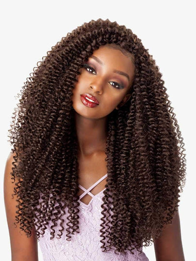 Sensationnel Lulutress Synthetic Crochet Braid - WATER WAVE 18" Multi Pack of 4 Black-Owned Natural Beauty Products.