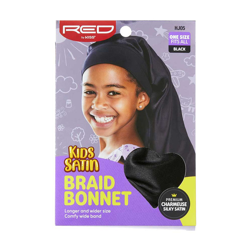 Kids Satin Braid Bonnet Assorted
