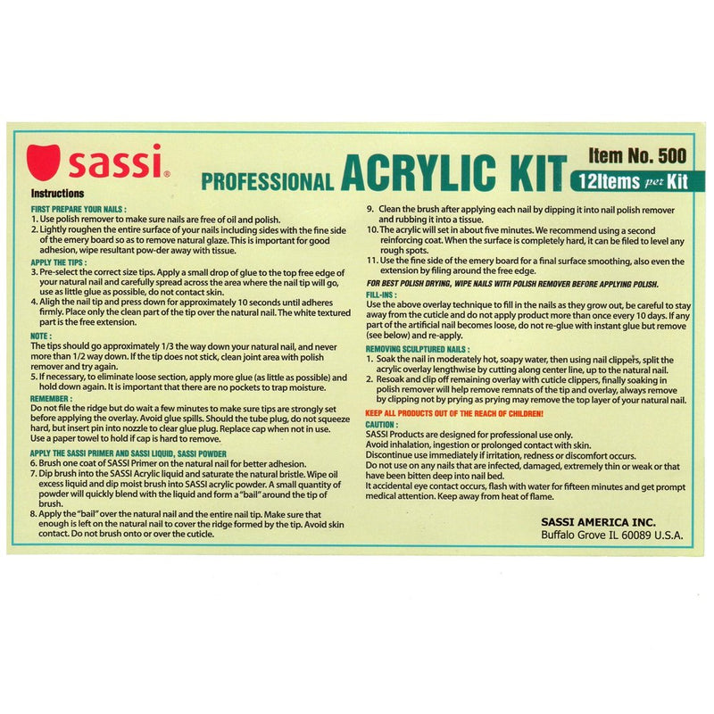 Sassi Professional Acrylic Kit