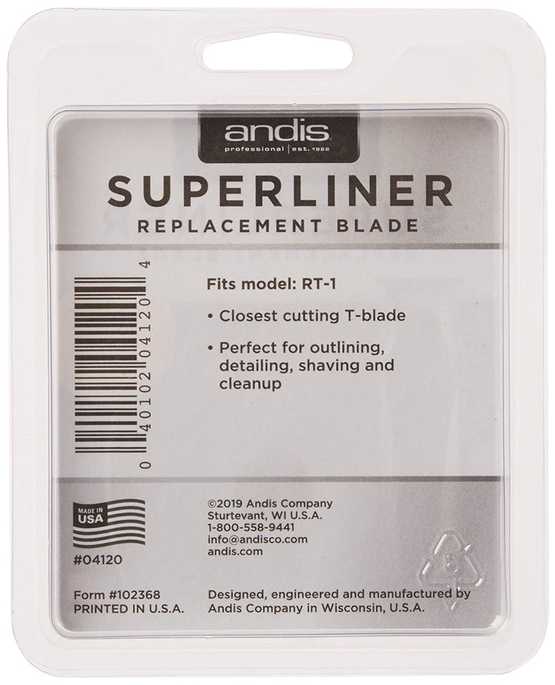 Andis 04120 Superliner Replacement Carbon Steel Trimmer T-Blade, Gray