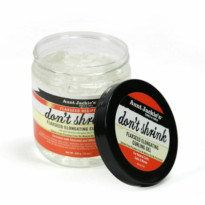 Aunt Jackie's Don't Shrink Flaxseed Elongating Curling Gel, 15 oz Black-Owned Natural Beauty Products.