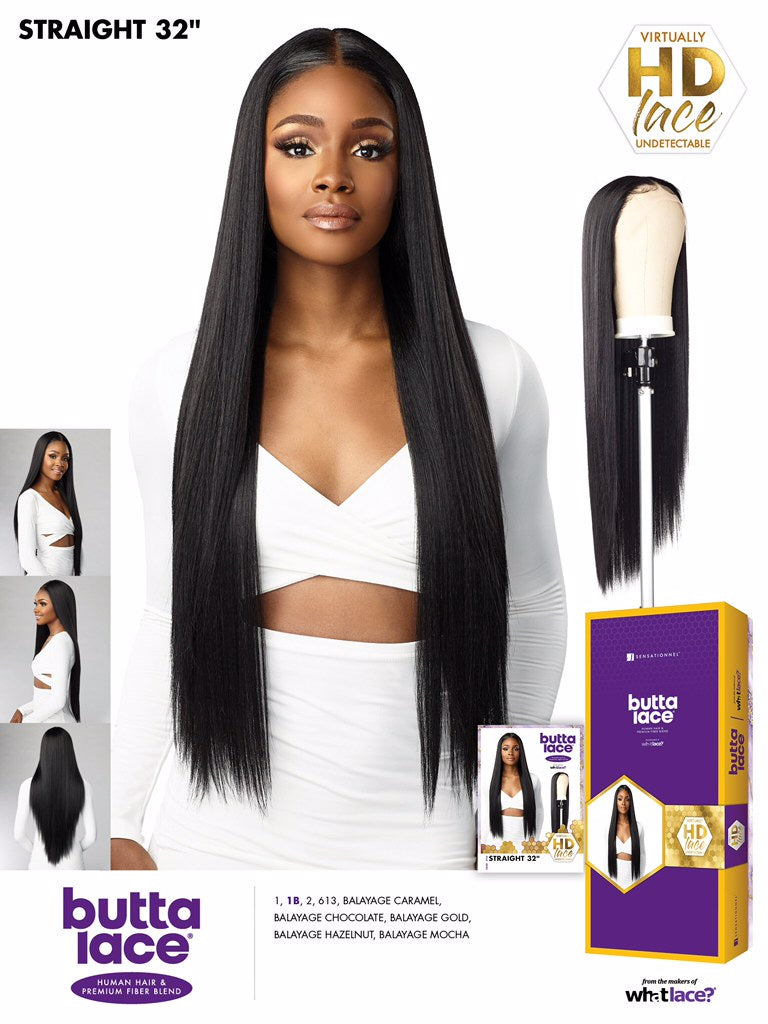 butta lace wig straight 32 inch blend