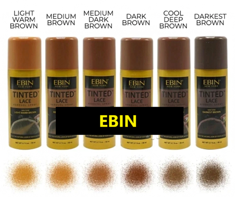 Ebin New York Tinted Lace Aerosol Medium Warm Beige Spray, 2.7oz