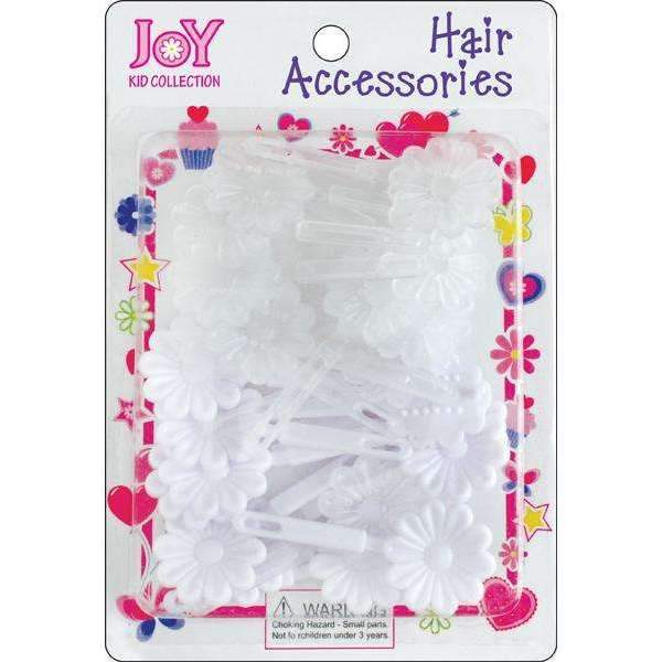 Annie Joy Hair Barrettes 10Ct White and Clear 