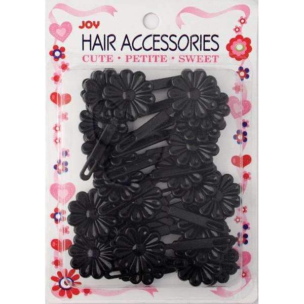 Joy Hair Barrettes Black Daisy