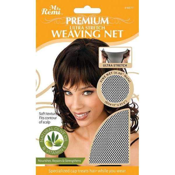 Ms. Remi Premium Weaving Nets with Olive Oil & Vitamin E Black Ultra Stretch