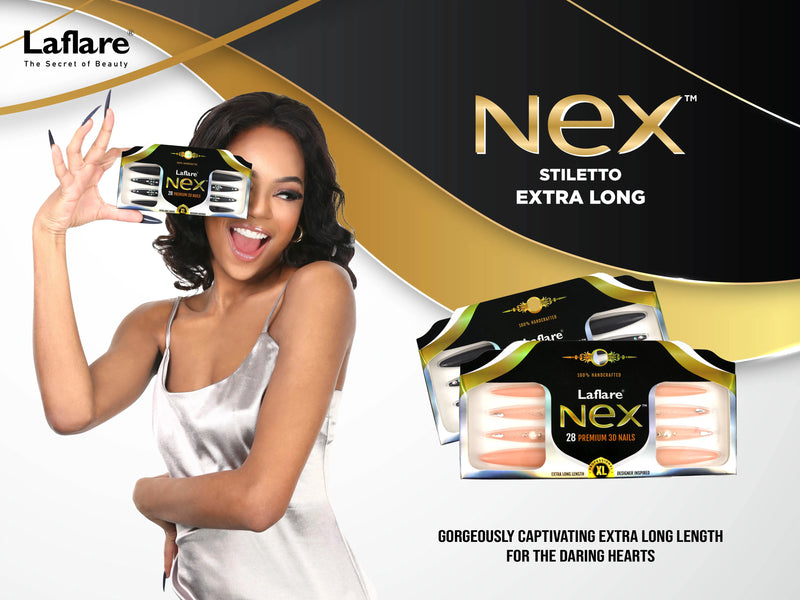Laflare Nex XL Extra Long Stiletto 3D Nails