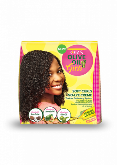 ORS Olive Oil Girls Soft Curls No-Lye Creme Texture Softening System Kit