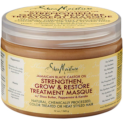 Shea Moisture Strengthen Grow Restore Treatment Masque Black-Owned Natural Beauty Products.