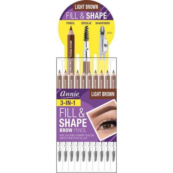 Annie Fill and Shape Brow Pencil w/ Sharpener & Spoolie 