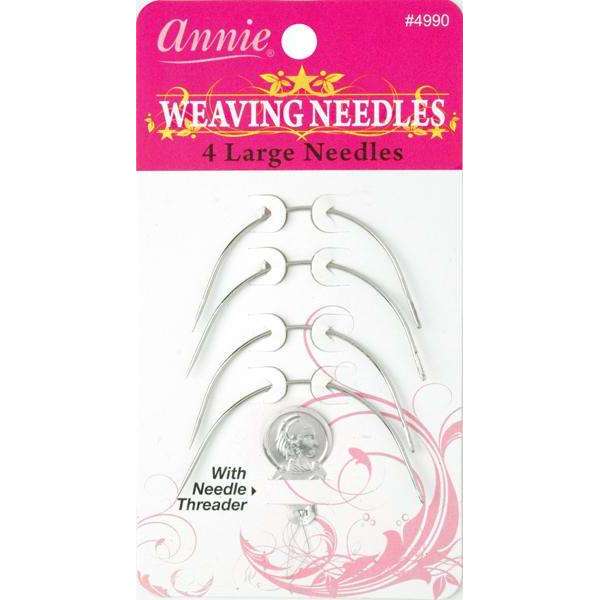 Annie Large C Curved Weaving Needles 4Ct 