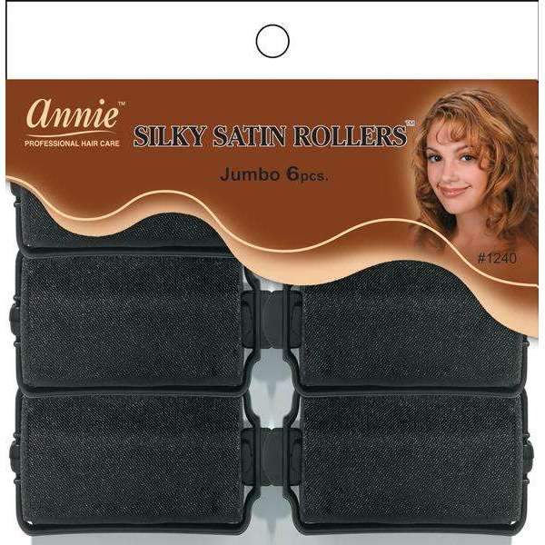 Annie Silky Satin Jumbo Rollers 6 pcs 