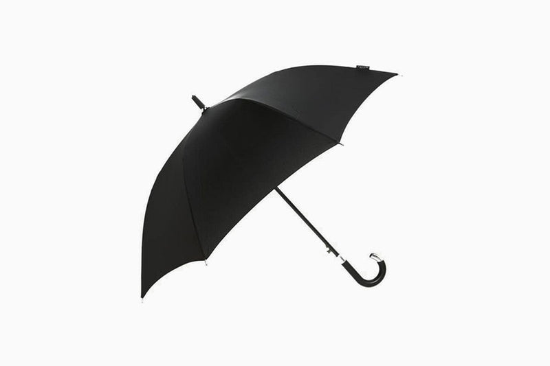 Black Portable Umbrella 16" Folding Curved Handle