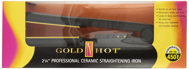 Gold N Hot 2-1/4" Professional Ceramic Flat Iron 2403