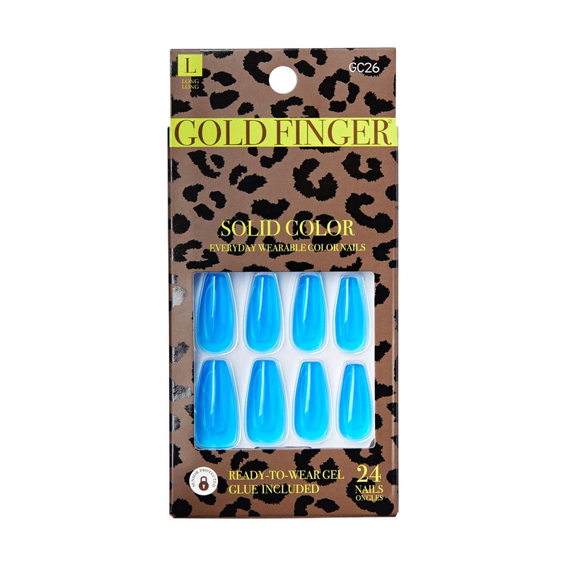 Kiss Gold Finger Press on Nails Essential GC26