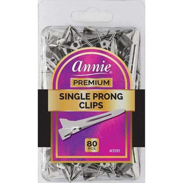 Annie Single Prong Clips 80 ct 3191