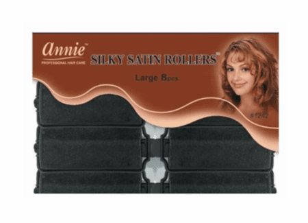 Annie Silky Satin Rollers 8 pcs Large 