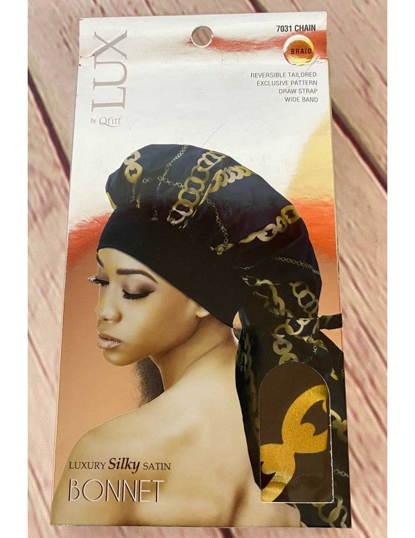 Luxury Silky Satin Reversible Bonnet Black-Owned Natural Beauty Products.